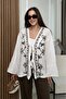 Muslin Embroidered Tie Kimono Shirt