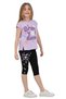 Girl's Spin You Written Capri Leggings T-Shirt Set - 4