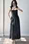 Women's Black Long Dress 0994-0099 - 4