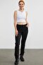 72578 Women's Pocketed Straight Narrow Leg Single Sweatpants - 2