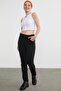 72578 Women's Pocketed Straight Narrow Leg Single Sweatpants