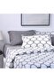 Bliss 6 Piece King Comforter Set 240X260 Cm Dk. Grey | Cotton /Viscos-180 Thread Count
