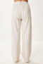 Striped Linen Blend Vest Pants Suit Cream Bone Lrg0029 - 6