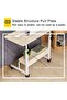 Mobile Bedside Computer Table, Adjustable Height Study Desk Laptop Desk, Side Table with 4 Wheels, f - 4