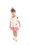 Girl's Floral Appliqued Shirt Pleated Skirt Set I Colorful Flower Detailed I Girl's Set - 5