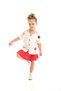 Girl's Floral Appliqued Shirt Pleated Skirt Set I Colorful Flower Detailed I Girl's Set - 3