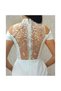Rochie alba midi cu umerii goi - 3