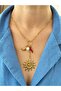 Steel Charm Necklace Summer Pendant Sun Pearl Moon and Red Pepper Necklace - 3
