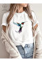 Flying Flyer Printed Circle Neck Cotton Short Sleeve Women's and Children's Tshirt - 2