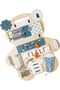 14-in-1 Bear-Shaped Wooden Busy Board with Double-Sided Drawing Panel - 2