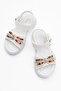 Children's Beaded Sandals 22-25 White - 5