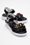 Children's Beaded Sandals Black