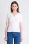 White V-Neck Accessory Detailed Slim Fit T-Shirt 9206m - 2