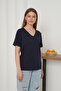 Short Sleeve V-Neck Women's T-Shirt - 2