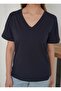 Short Sleeve V-Neck Women's T-Shirt - 5