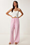 Loose Fit Linen Trousers Pink Ldp0002 - 2