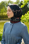 شال بنمط سلسلة هايبر - أسود عنابي - 4