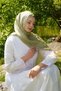 Elegance Lace Pattern Jacquard Shawl - Oil Green - 4