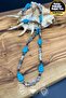 Ocean Breath – Seashell Leaf Figured & Natural Stone Steel Necklace