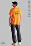 Unisex Crew Neck Sunset Printed Cotton Oversize Short Sleeve T-Shirt - 2