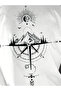 Unisex Men/Women Compass Custom Printed Oversize Cotton T-Shirt - 4