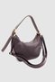 Yelie Buckle Detailed Cross Strap Hand, Arm and Shoulder Bag Bitter Brown - 5