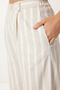 Striped Linen Blend Vest Pants Suit Cream Bone Lrg0029 - 5
