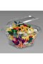 Clear Hinged Flower Bowls – 16 oz | 10 Pieces | Disposable Plastic Takeout Containers w - 5