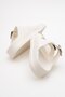 Women's Strappy Buckle Slippers Sandals Ecru - 4