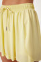 High Waist Two Layer Mini Shorts Yellow Ldz0009 - 4