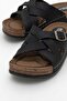 Women's Cross Velcro Sandals Black - 5