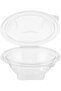 Clear Hinged Flower Bowls – 16 oz | 10 Pieces | Disposable Plastic Takeout Containers w - 7