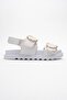 Women's Double Buckle Velcro Sandals White - 2