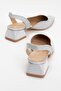 Women's Heeled Sandals Silver Glitter - 4