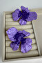 Geometric Shaped Purple Light Flower Earrings (8cm) - 3