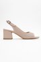 Studded Open Women's Heeled Sandals Ten Skin - 2