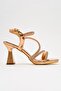 Cross Stone Women's Heeled Sandals Copper Mirror - 2