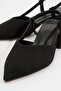 Women's Open Back Heeled Sandals Black Zra - 3