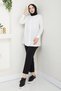 Women's Robe with Button Detail on the Back, No Show Lilium Shirt - 5