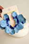 Half Moon Patterned Light Flower Earrings (7cm) - 2
