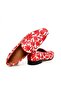 Red Color Laceless Khaki Leather Flower Embroidered Men's Shoes - 2