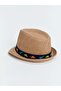 Lcw Accessories Beige Dinosaur Printed Boy's Straw Fedora Hat - 2