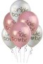 10 Pack Bride to Be Printed Balloon, Bachelor Pink-White Balloon - 3