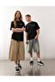 Unisex Black Oversize Champ Written Back Pepper Printed T-Shirt - 4