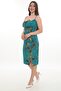 Patterned Summer Dress with Tie-Up Rope Strap from the Chest 438