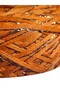 Multi-Layer Orange Italian Mercerized Cotton with a Layer of Gold Glitter Mix Hand Knitting String (200 Gr.) - 4