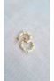 Vip Series Stainless Steel Light Green Enamel Gold Hoop Earrings - 2