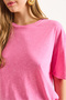 Women's Pink Washed Comfortable Fit T-Shirt Tsh-19000931 - 6