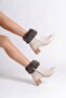 Julia Zippered Orthopedic Sole Feather Heeled Women's Boots Ckt - Cream - 3