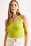 Women's Pistachio Green Double Layer Sandy Blouse Blz-19003043